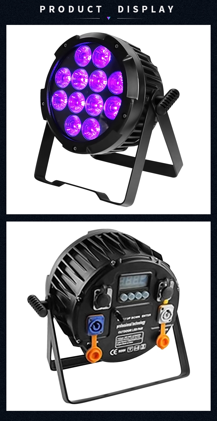 WATERPROOF WIRELESS BATTERY DMX LED PAR LIGHT D37-3