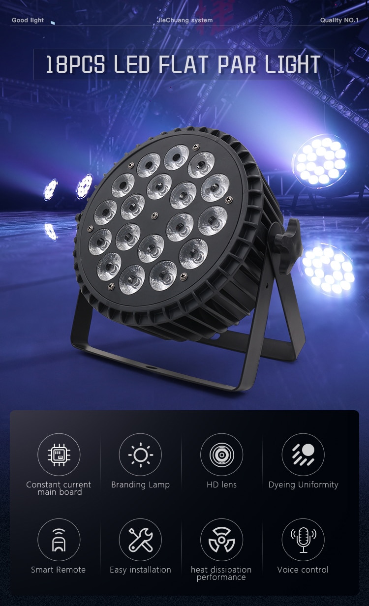 18PCS LED FLAT PAR LIGHT