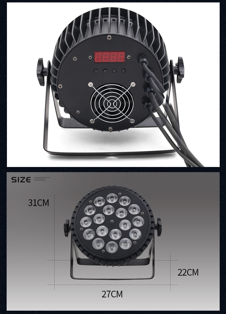 18PCS LED FLAT PAR LIGHT