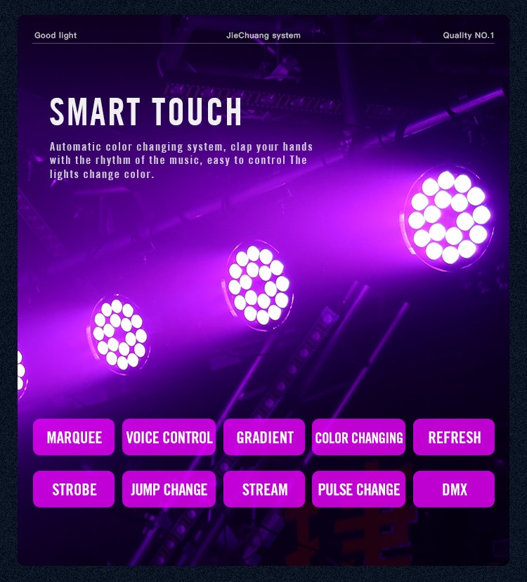 18PCS LED FLAT PAR LIGHT