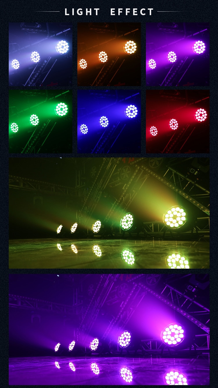 18PCS LED FLAT PAR LIGHT