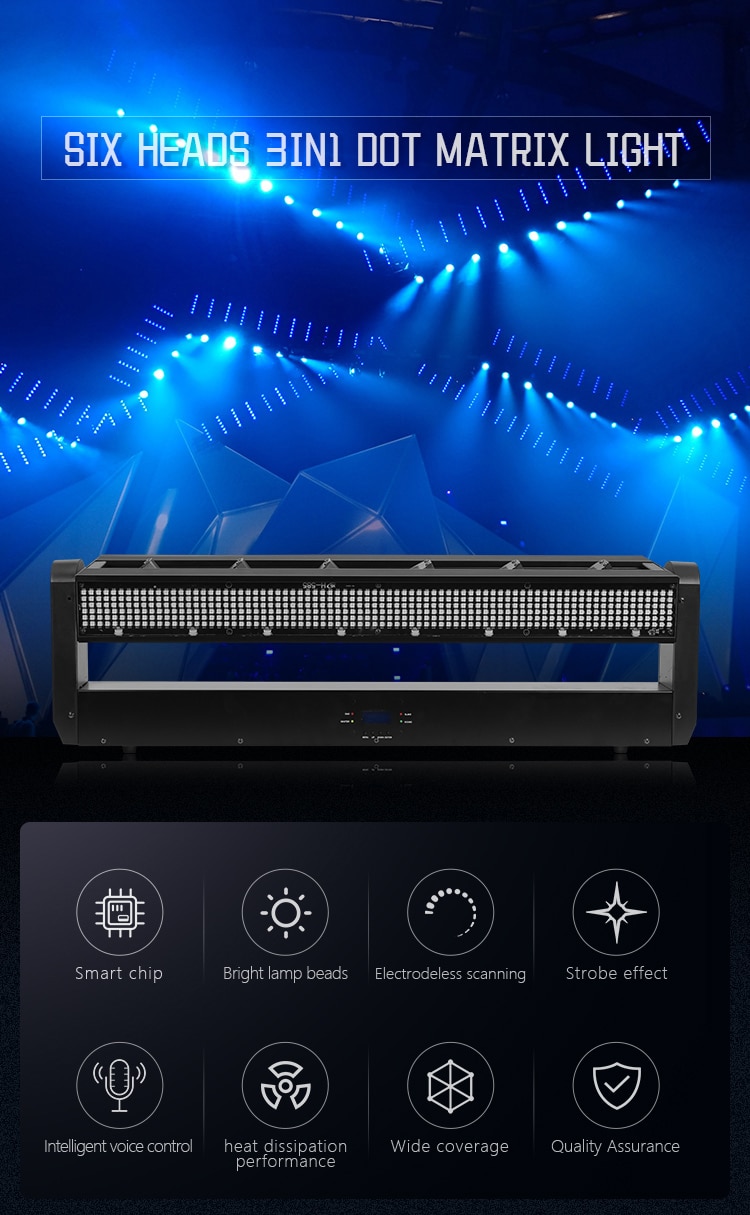 SIX HEADS 3IN1 DOT MATRIX LASER LIGHT