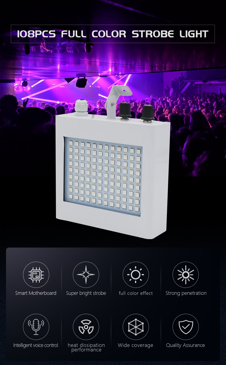 108PCS WHITE/FULLCOLOR STROBE LIGHT