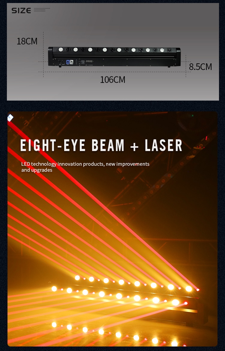 8+8 BEAM LASER DJ LIGHT