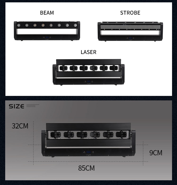 SIX HEADS 3IN1 DOT MATRIX LASER LIGHT