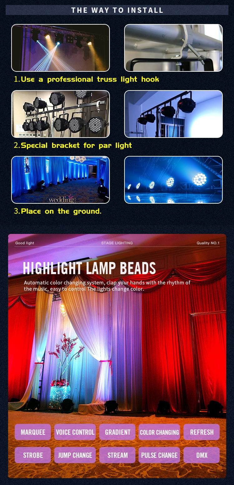 36PCS LED MINI PAR LIGHT