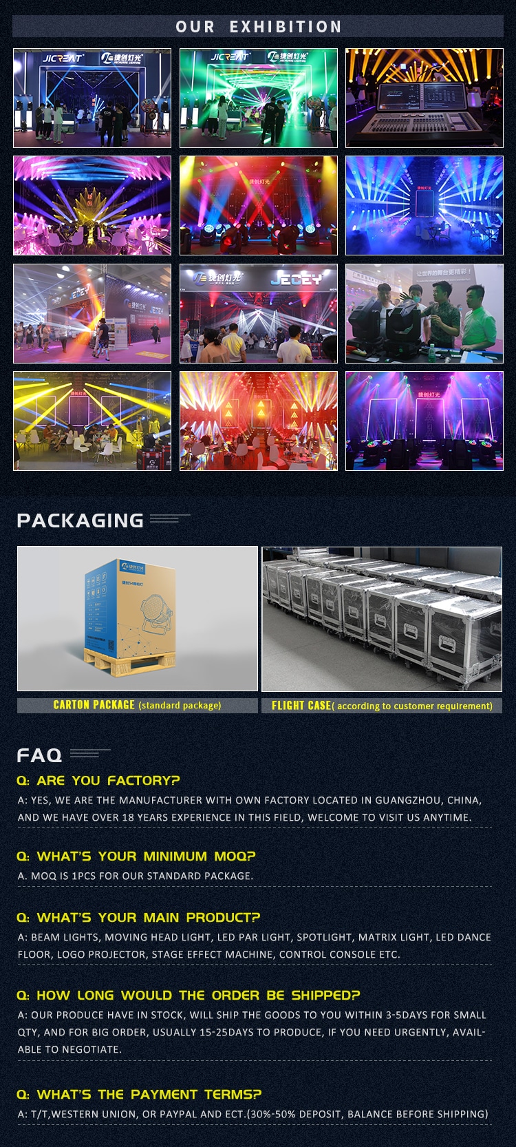 36PCS*10/12/15W MOVING HEAD PAR LIGHT