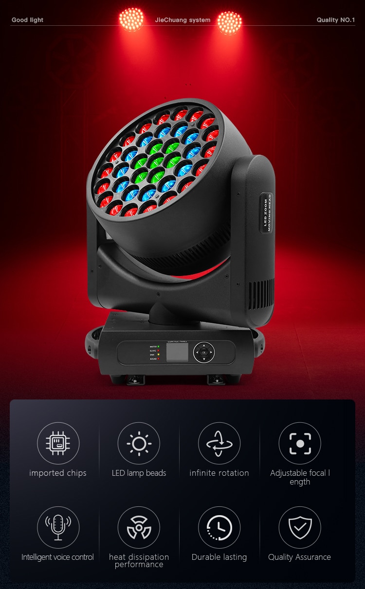 37*15/25W LED ZOOM WASH MOVING HEAD LIGHT