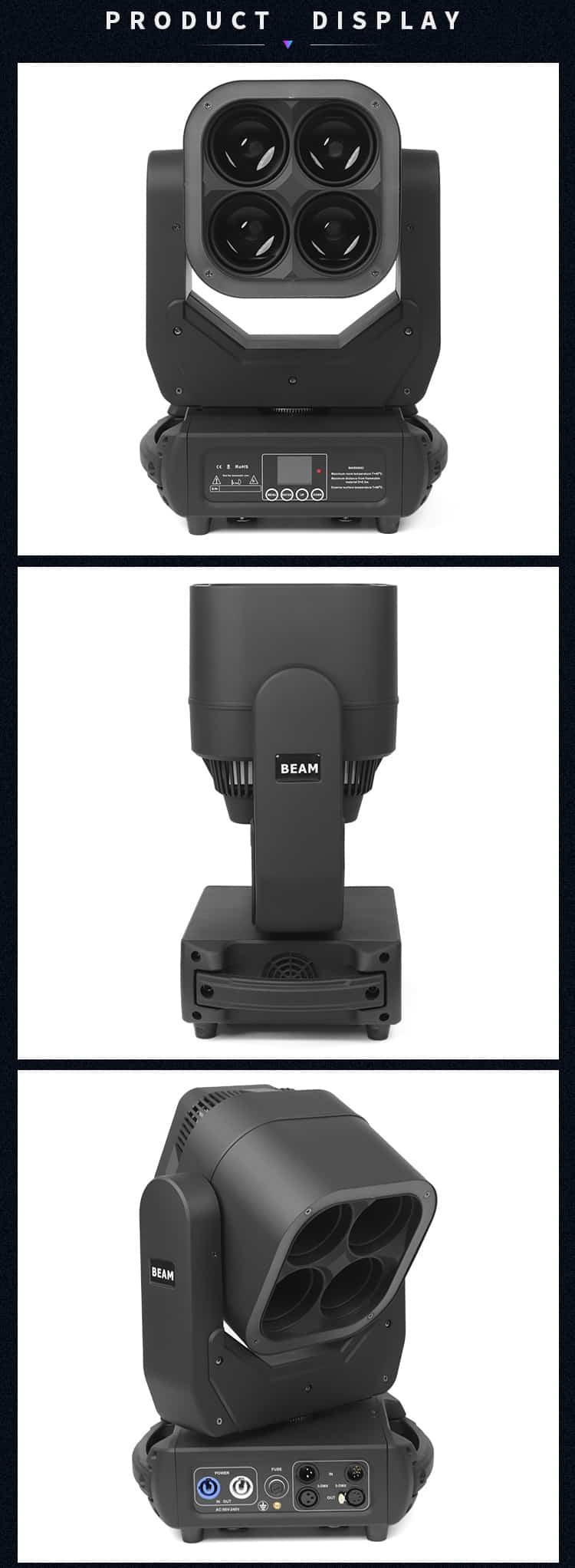 4*60W LED FOCUSING MINI MOVING HEAD LIGHT
