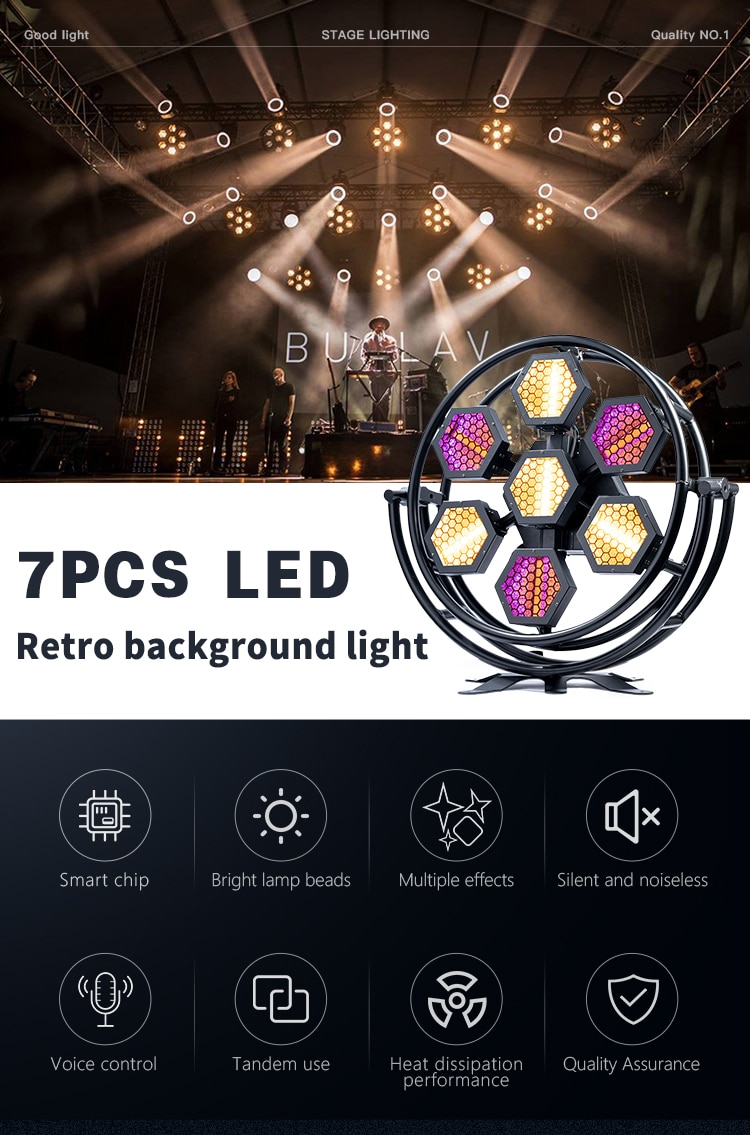 a 7PCS RETRO STAGE LIGHT