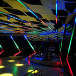 Cycling room lighting and sound case