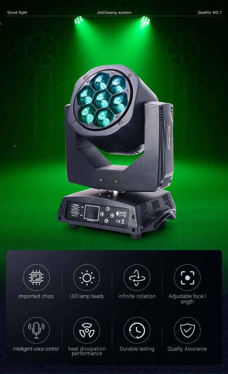 7PCS*15/40W BEE EYES MINI LED ZOOM MOVING HEAD LIGHT