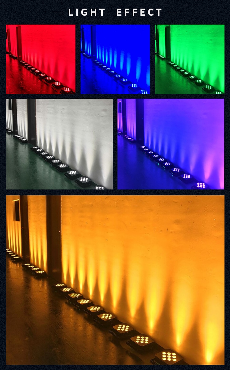 WIRELESS BATTERY DMX LED PAR UP LIGHT 6/9/12*18W Eternal Lighting cube Echo