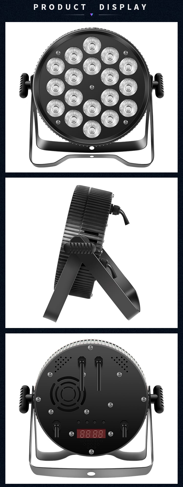 18PCS LED FLAT PAR LIGHT