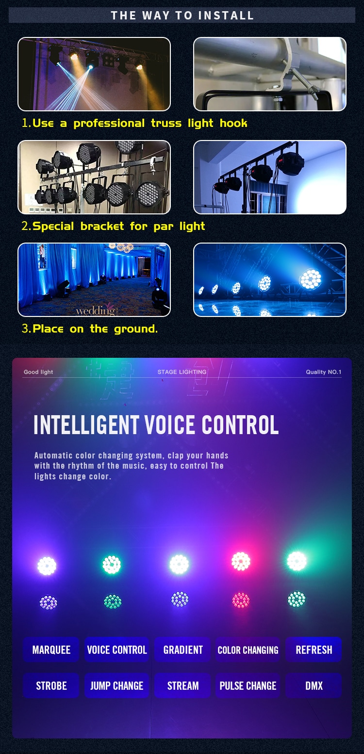 18PCS LED FLAT PAR LIGHT