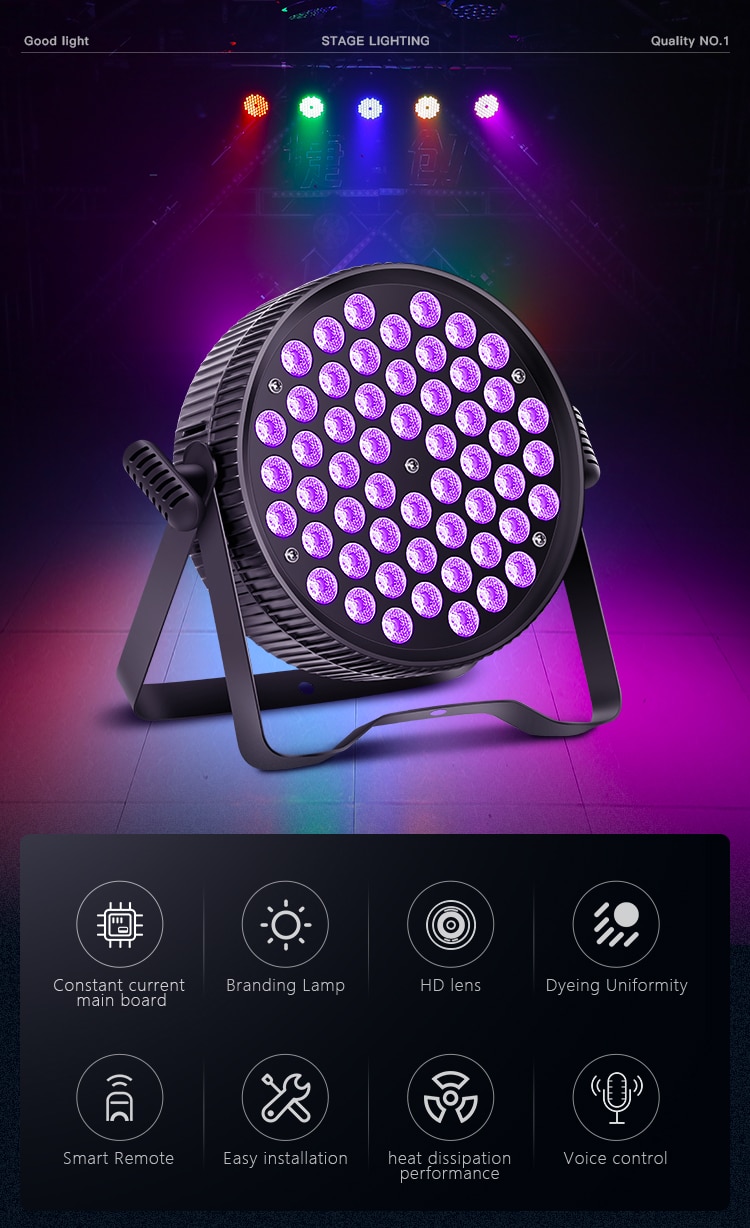54PCS LED FLAT PAR LIGHT