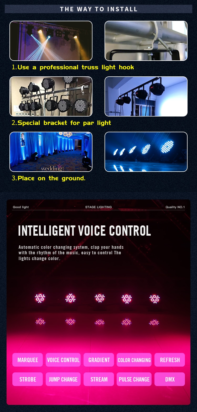 54PCS LED FLAT PAR LIGHT