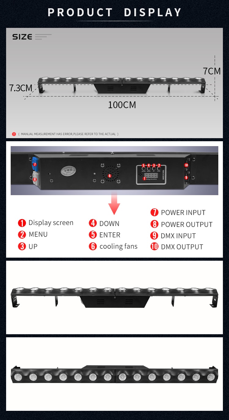 14PCS LED WASH DOT MATRIX LIGHT