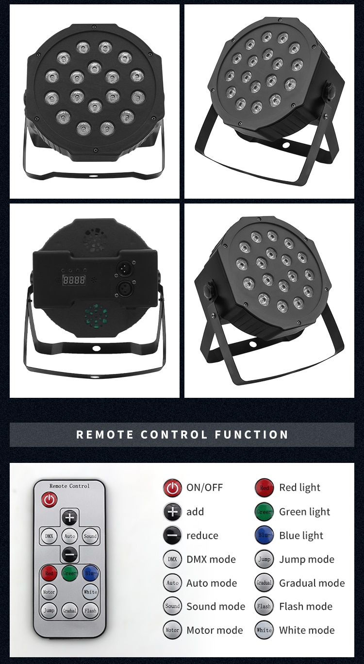 18PCS LED MINI PAR LIGHT