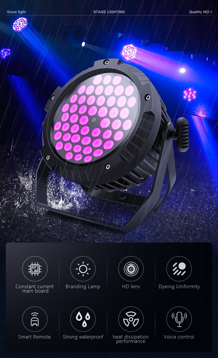 WATERPROOF 54*3W LED FLAT PAR LIGHT