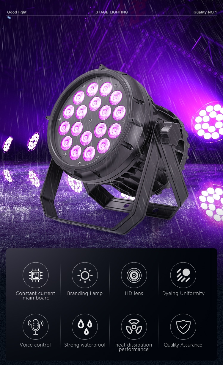 WATERPROOF 18PCS LED PAR LIGHT(PRIVATE MODEL)