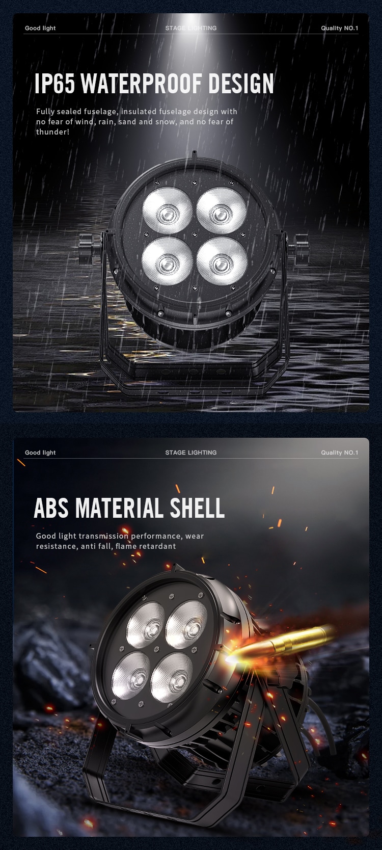 WATERPROOF 4 EYES COB PAR LIGHT(PRIVATE MODEL)