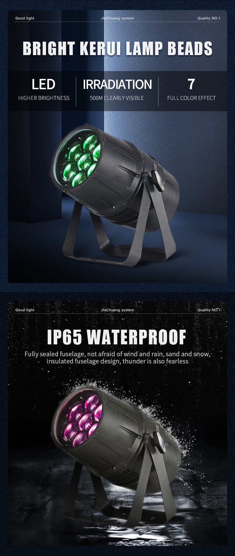 WATERPROOF 7*40W LED ZOOM PAR LIGHT