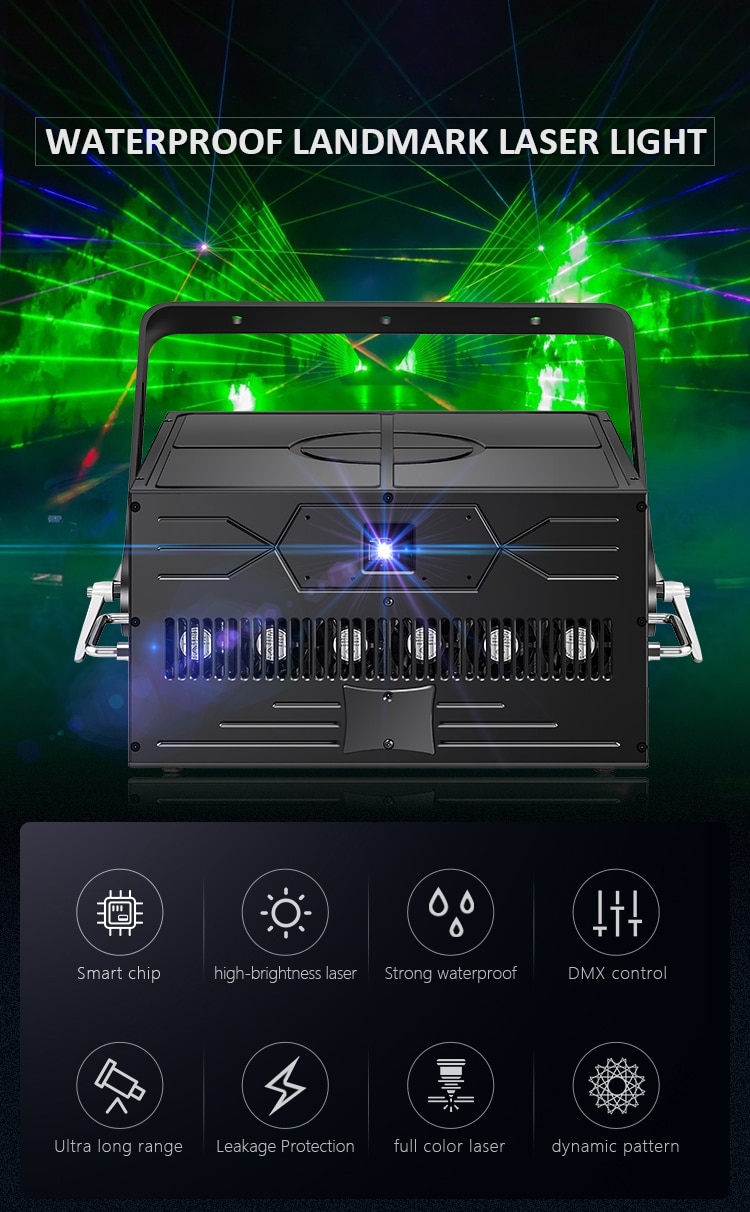 5/100W OUTDOOR WATERPROOF FULL COLOR LANDMARK LASER LIGHT