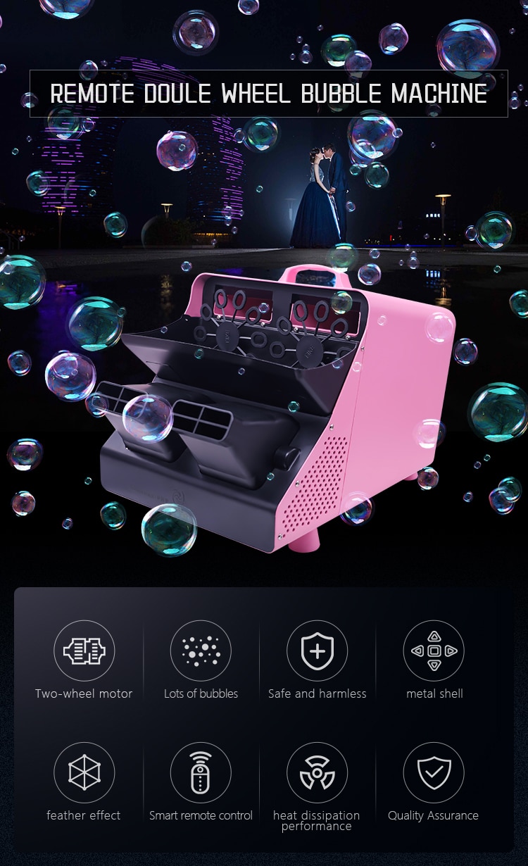 REMOTE DOULE WHEEL BUBBLE MACHINE