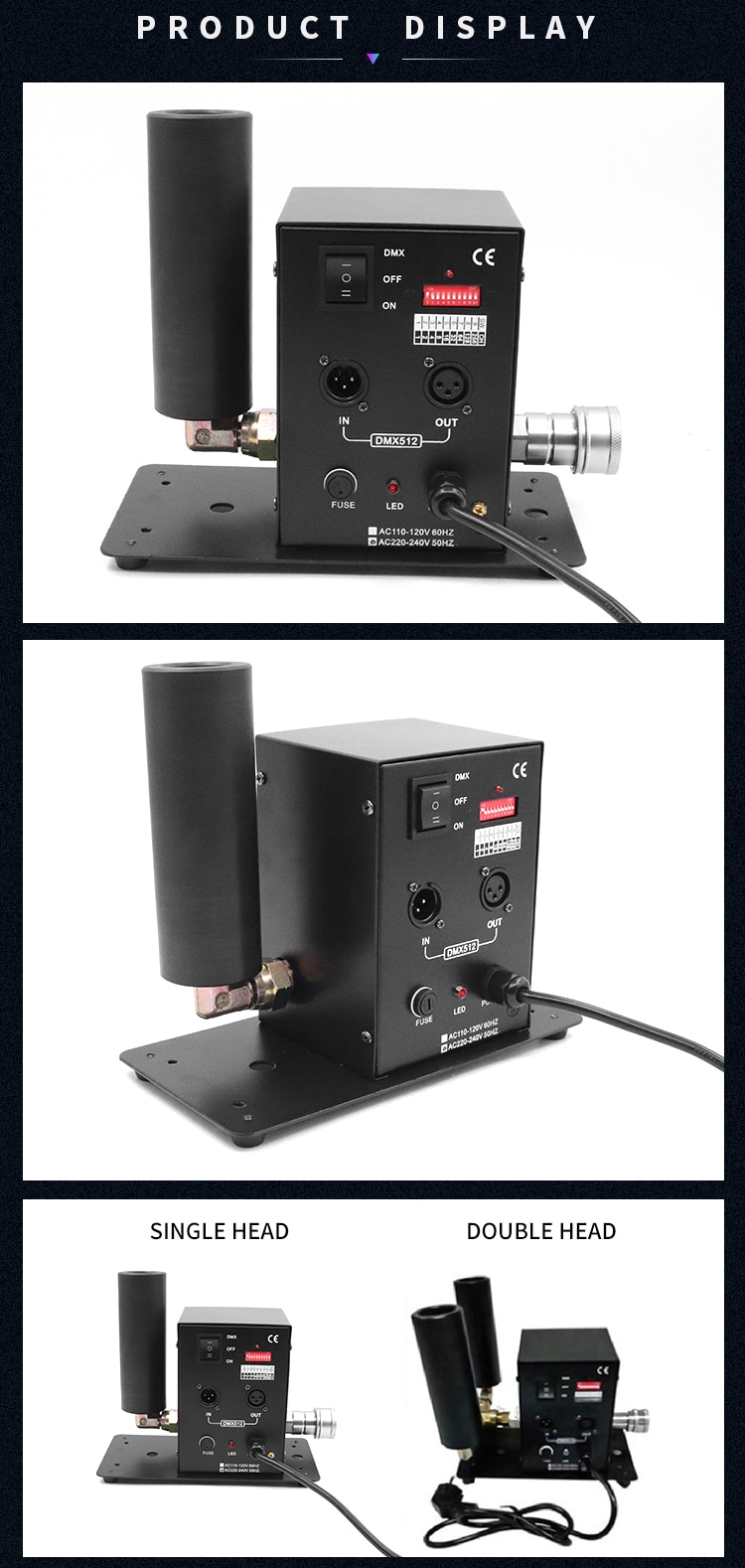 SINGLE HEAD CO2 JET COLUMN FOG MACHINE