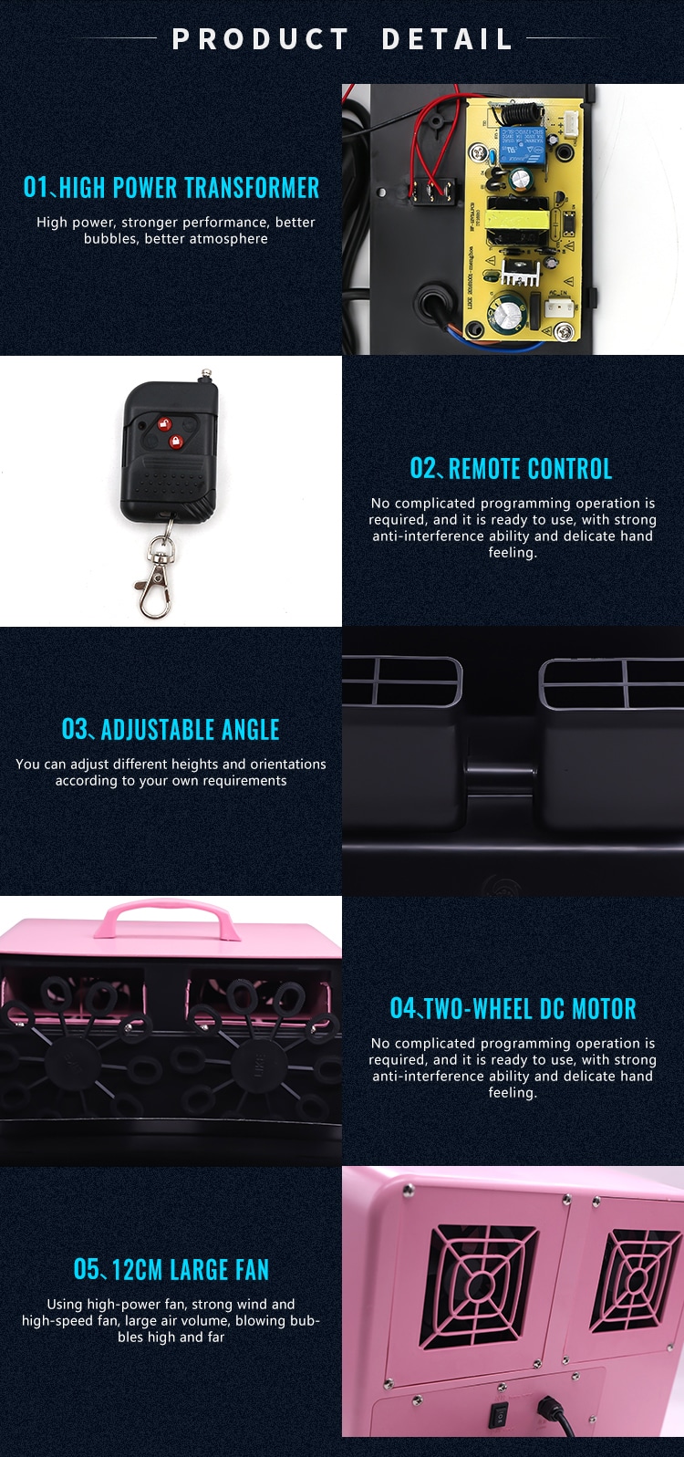 REMOTE DOULE WHEEL BUBBLE MACHINE