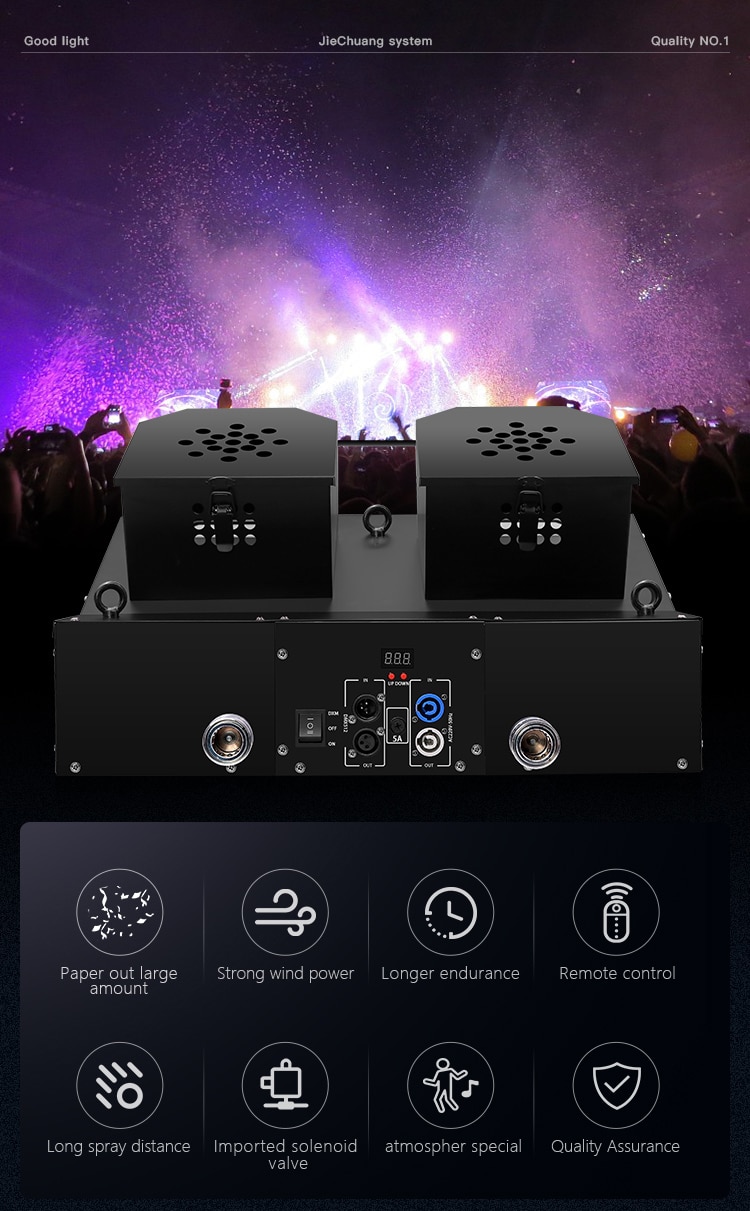 DOUBLE-HEADED SNOWSTORM CONFETTI MACHINE