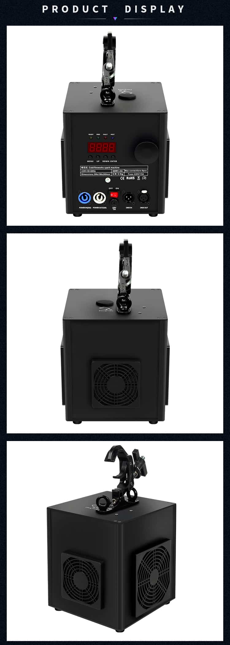 600W COLD SPARK MACHINE K33-3