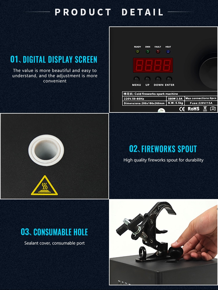 600W COLD SPARK MACHINE K33-3