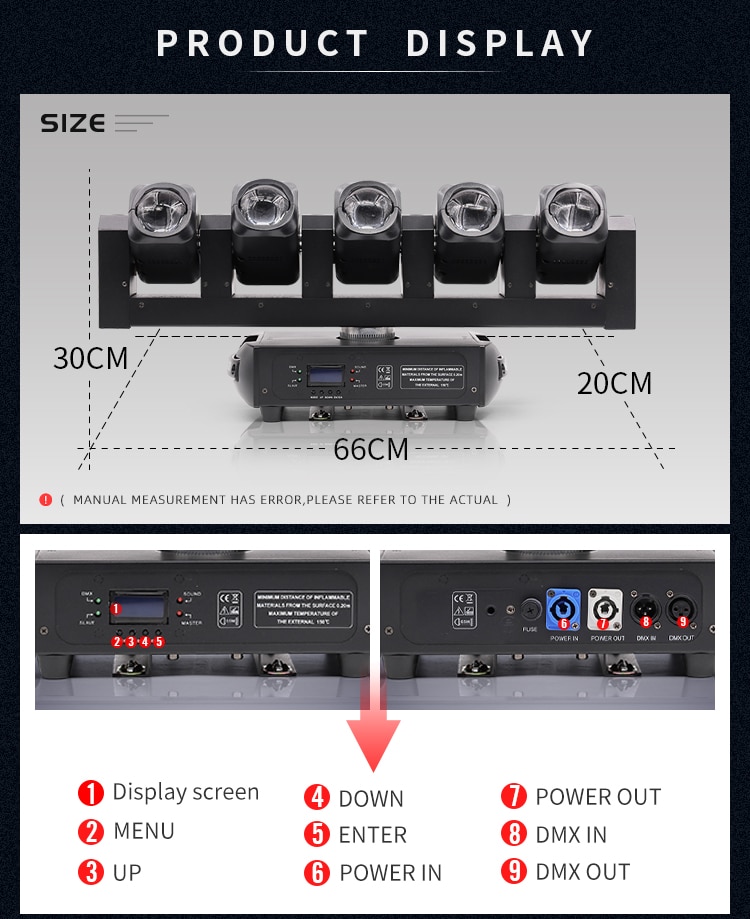 5 HEADS BEAM MOVING HEAD DJ LIGHT