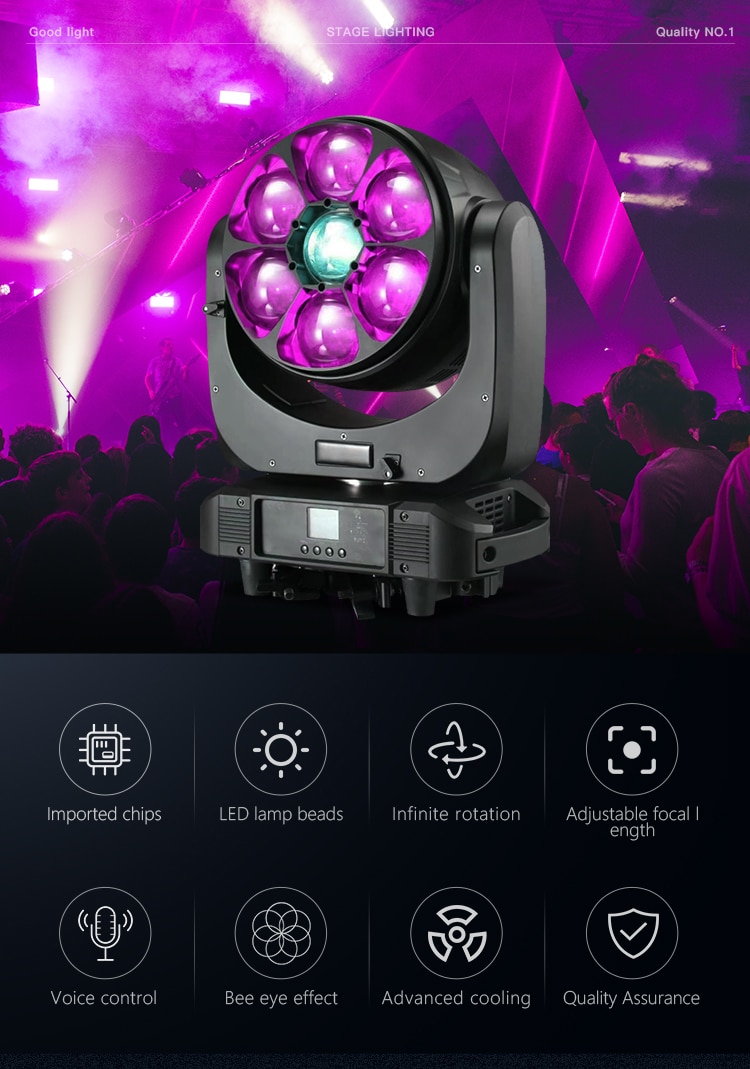 7*60W BEE EYES LED ZOOM MOVING HEAD LIGHT