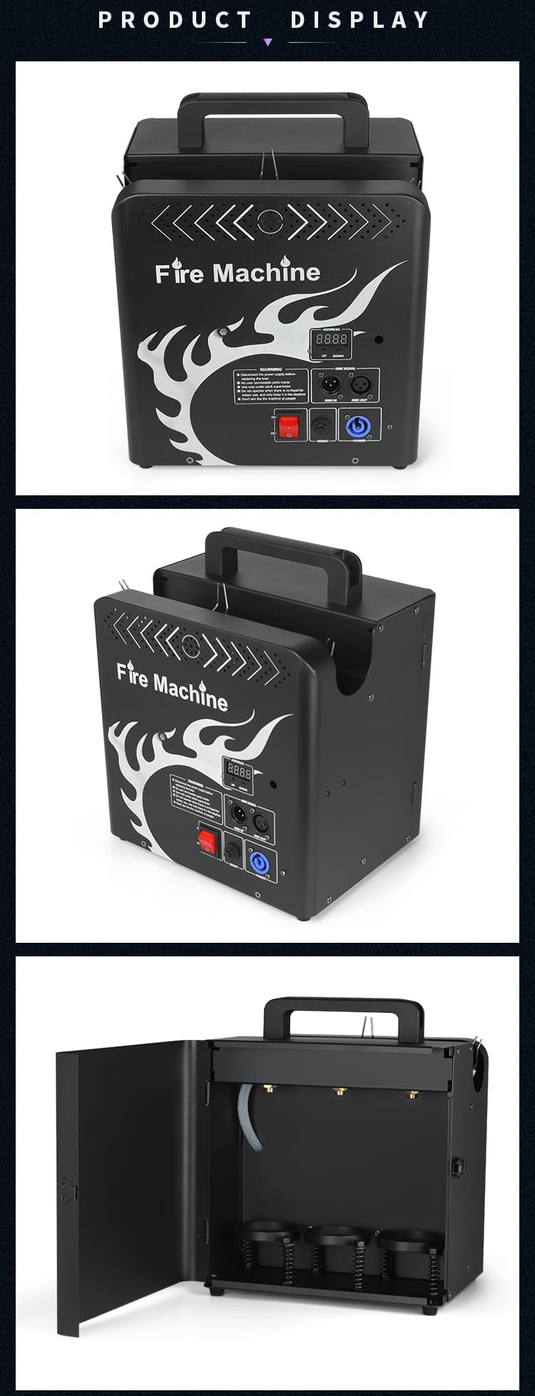 THREE HEADS FIRE MACHINE