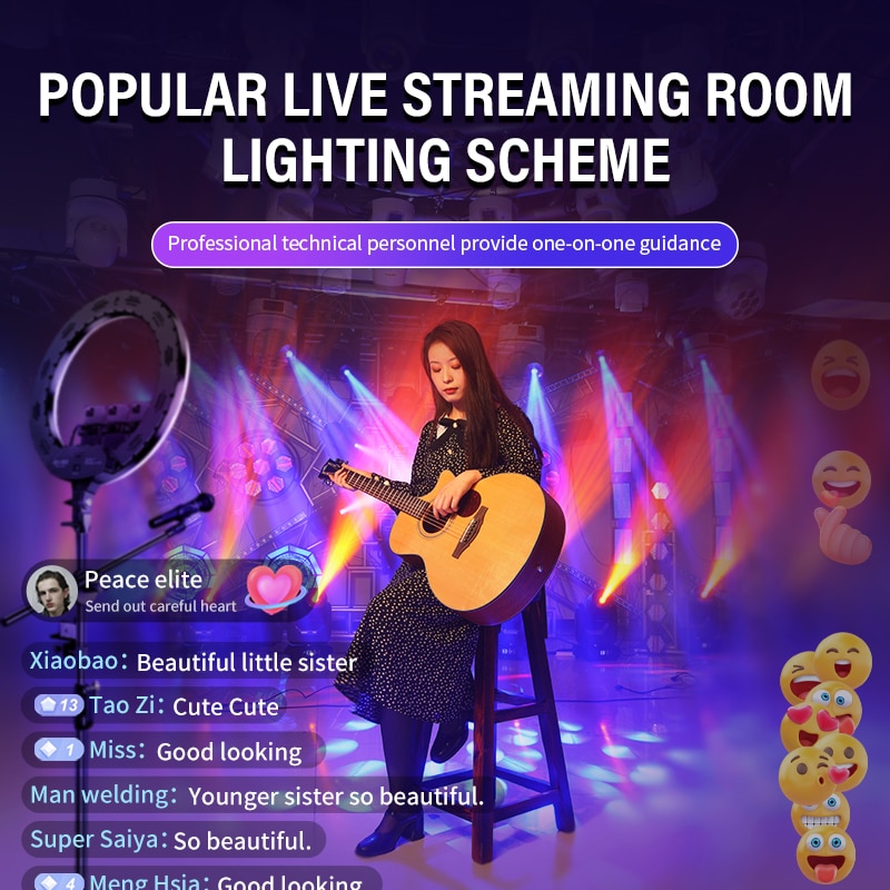 Popular live streaming room lighting solution