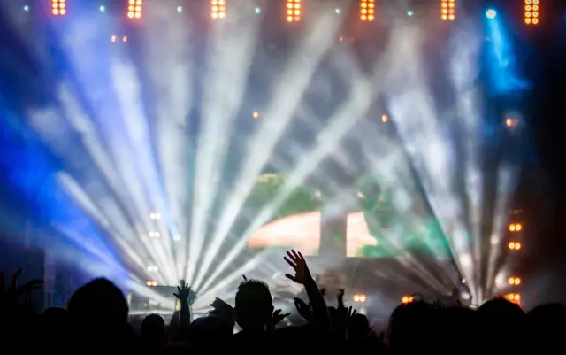 professional stage lighting design system layout showing beam wash profile lights and control system integration