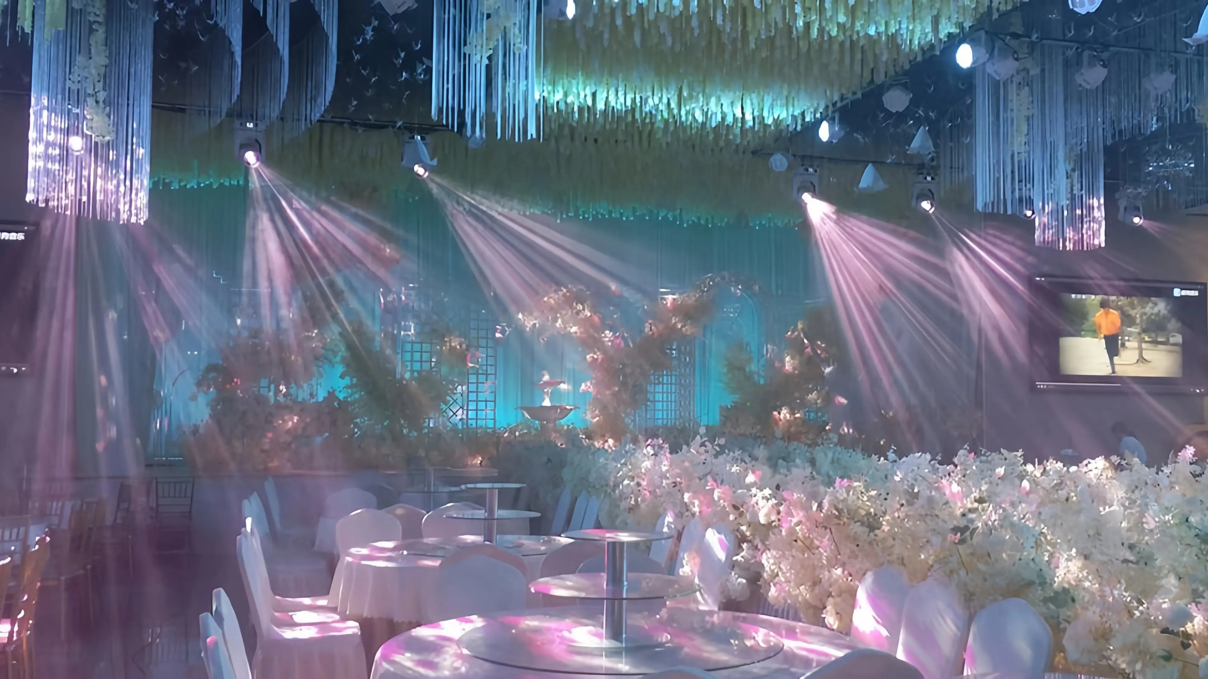 Wedding and banquet hall stage lighting design ideas and system planning