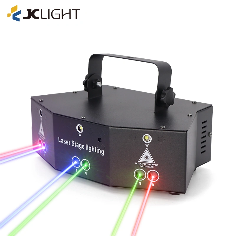 Laser and strobe lighting effects for nightclub and DJ venues