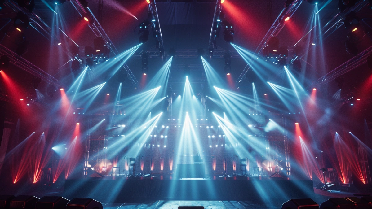 concert light show planning for large live performance