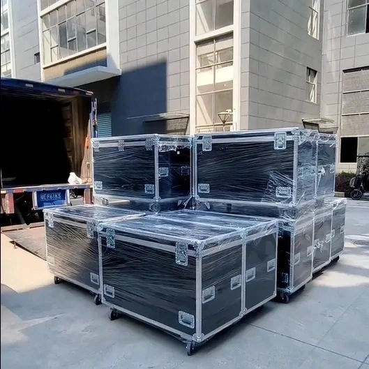 Stage lighting equipment loading and global shipping